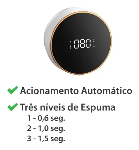 SABONETEIRA AUTOMÁTICA RECARREGÁVEL DE ESPUMA