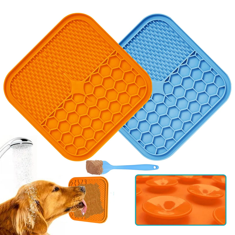 Comedouro De Lamber Lento Silicone Cães e Gatos Comida Stress